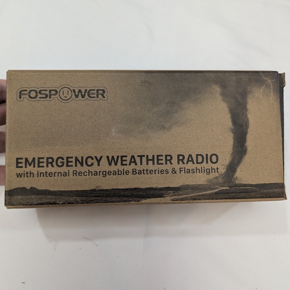 FosPower Emergency Weather Radio Solar Hand Crank 4000mAh Power Bank Flashlight